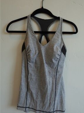 Lululemon Grey Athletic Racerback Tank Top